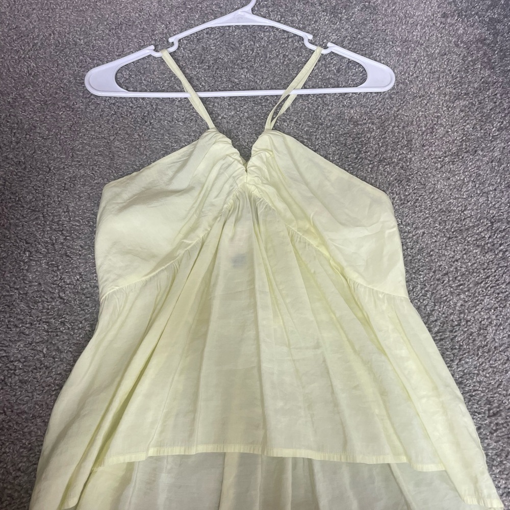 Light Yellow Halter Top